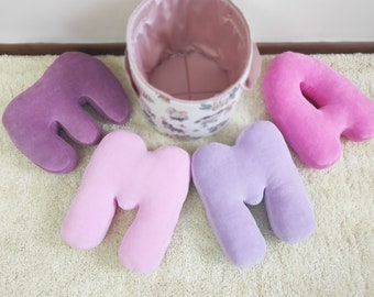Letter Pillow for Baby Shower Party, Nursery Letters, Cushioned Wall Letters, Letter Pink, Decorative Pillow, Personalized Kids Pillow
