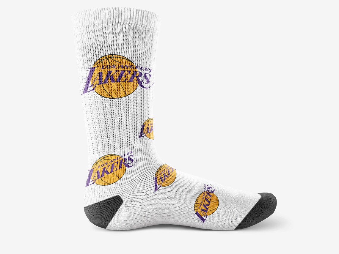 Lakers Custom socks Christmas Gift for Lakers fan Basketball Etsy