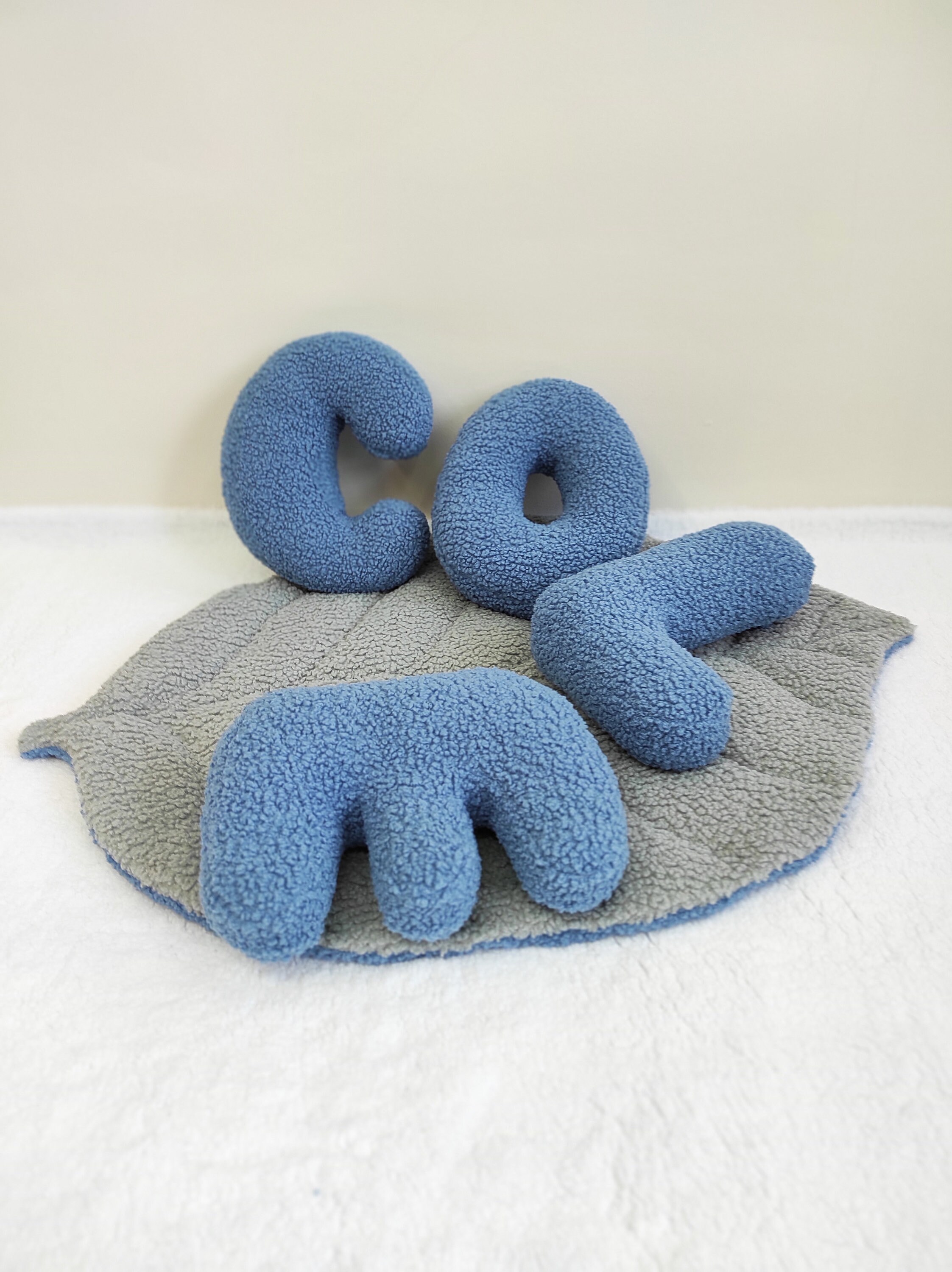 Personalized Baby Letter Pillow Bouclé Fabric Letters Etsy