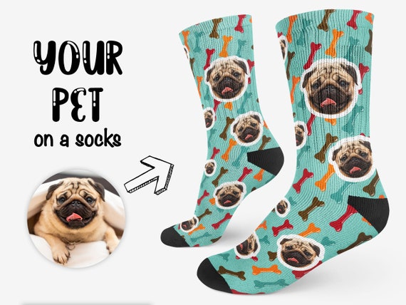 etsy dog face socks