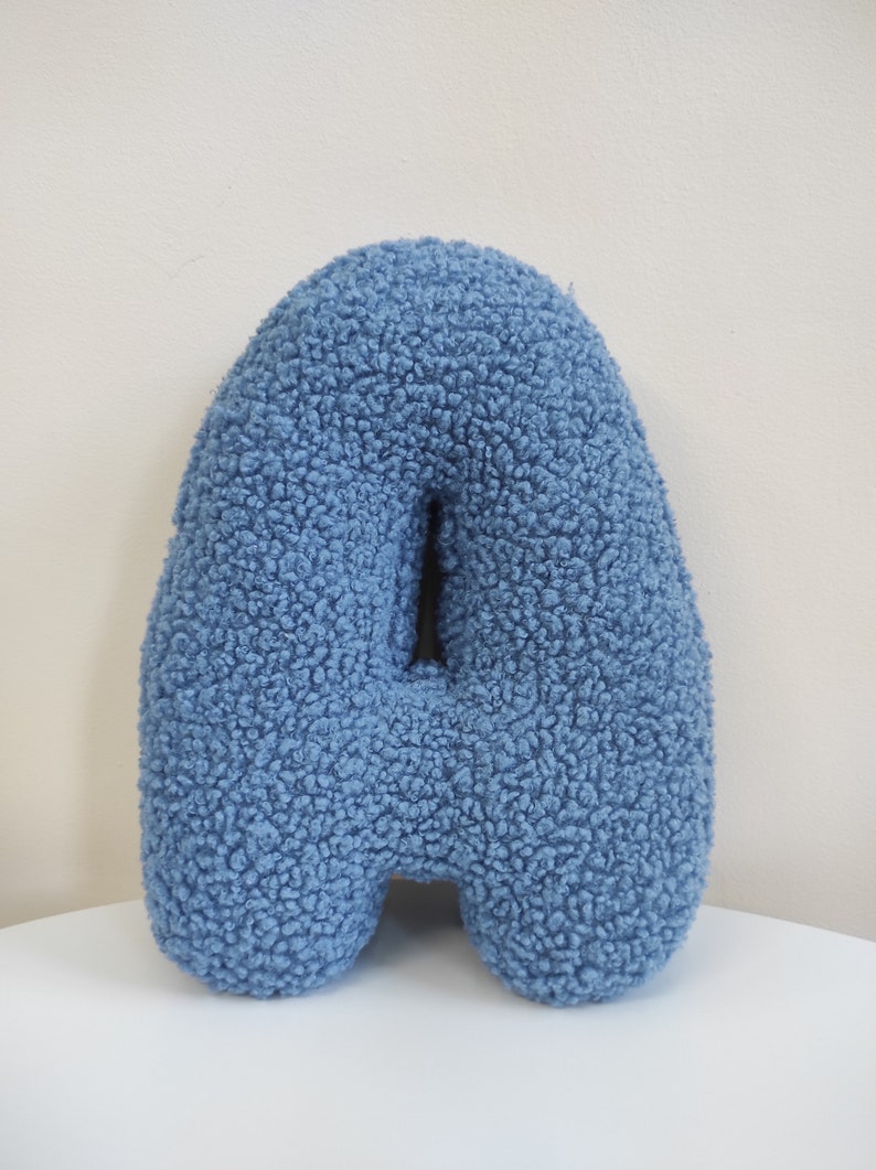 Personalized Baby Letter Pillow Bouclé Fabric Letters Etsy