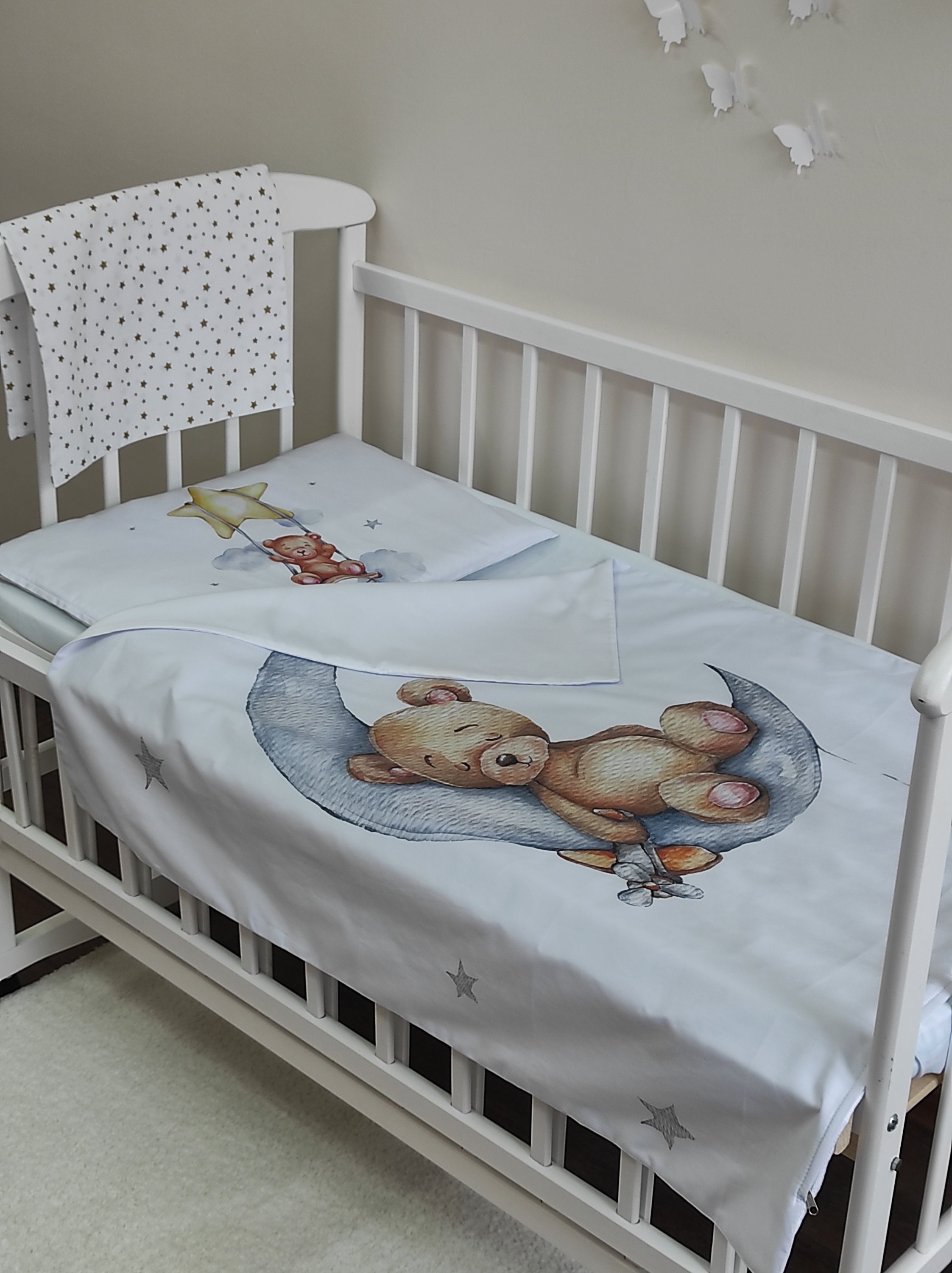 Cot bed quilt and pillow set hot sale