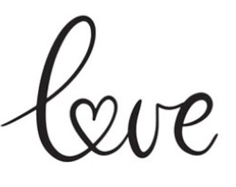 Cursive Word Love