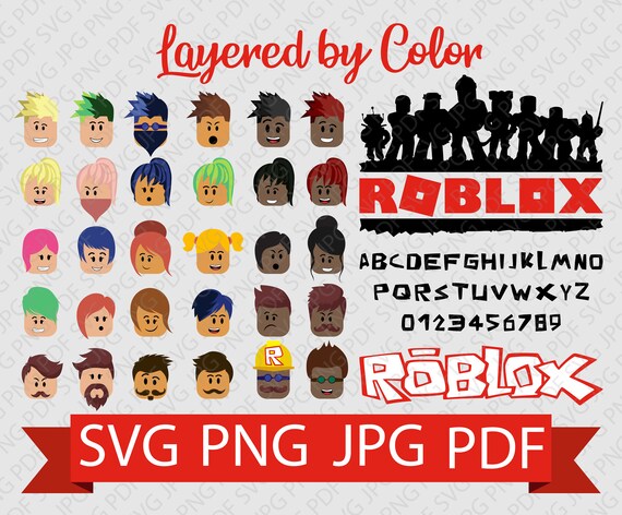 Download Roblox SVG Bundle Faces Characters Squad Team Logos | Etsy