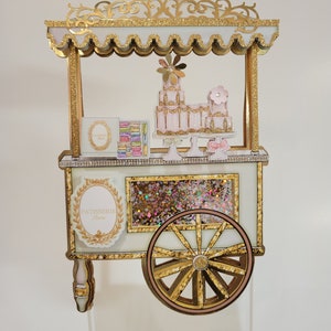 Large Parisian Patisserie Cart CAKE TOPPER