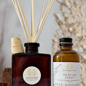 Natural Aromatherapy: Rattan Reed Diffuser with Pure Essential Oils