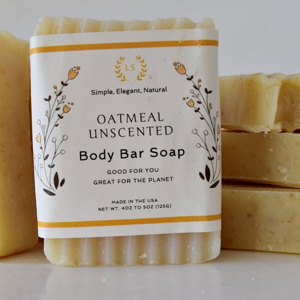 Oatmeal Unscented Soap Body Bar - Gentle Comfort for Pure Nourishment