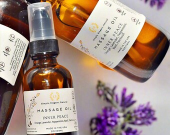 Olio corpo botanico / Massaggio naturale e cura della pelle / Aromaterapia vegana