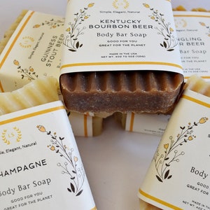 3 Soap Body Bar Gift Set - Beer, Champagne & Sweet Wine Soaps - Perfect gift for any occasion