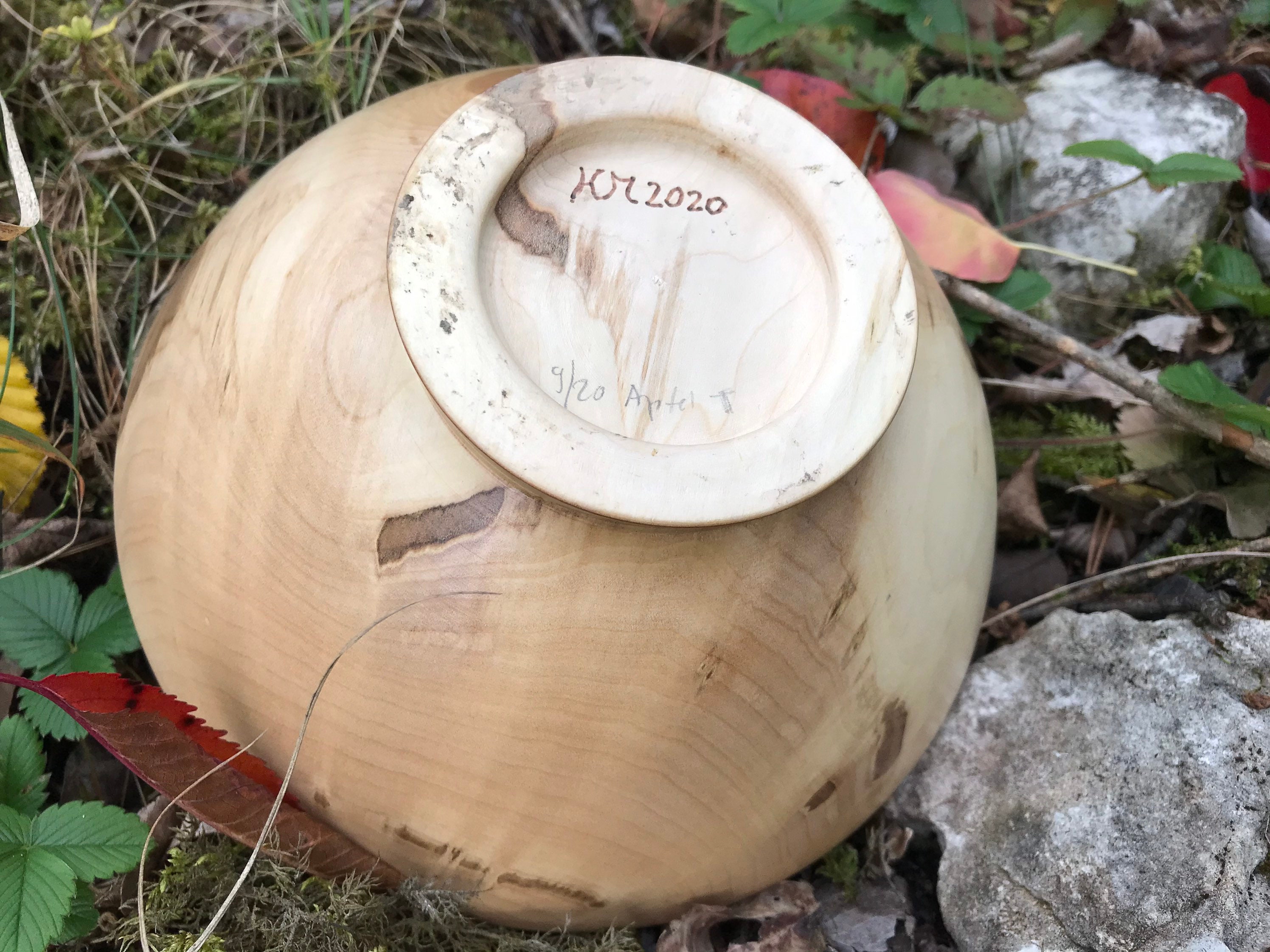 schüssel aus apfelbaumholz