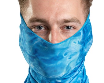 Men's Neck Gaiter In Six Sizes XS - 2XL: Cooling UPF 50+ Sun Protection Scarf Mask