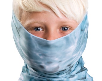 Kids Neck Gaiter In Six Sizes XS - 2XL: Cooling UPF 50+ Sun Protection Scarf Mask