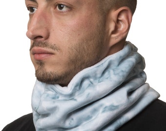 Men's Reversible Camo Polar Fleece Neck Gaiter: Winter Cold Weather Fleece Face Mask