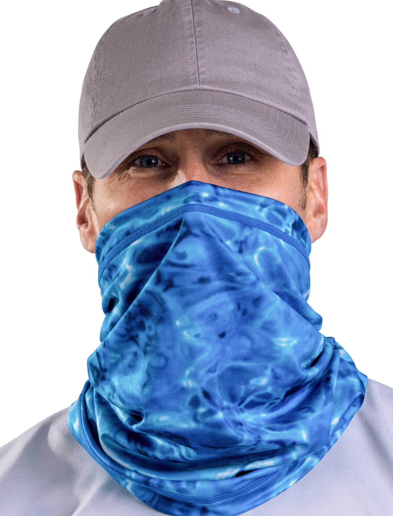Adjustable Drawstring Neck Gaiter Face Mask Cover for Men Microfleece