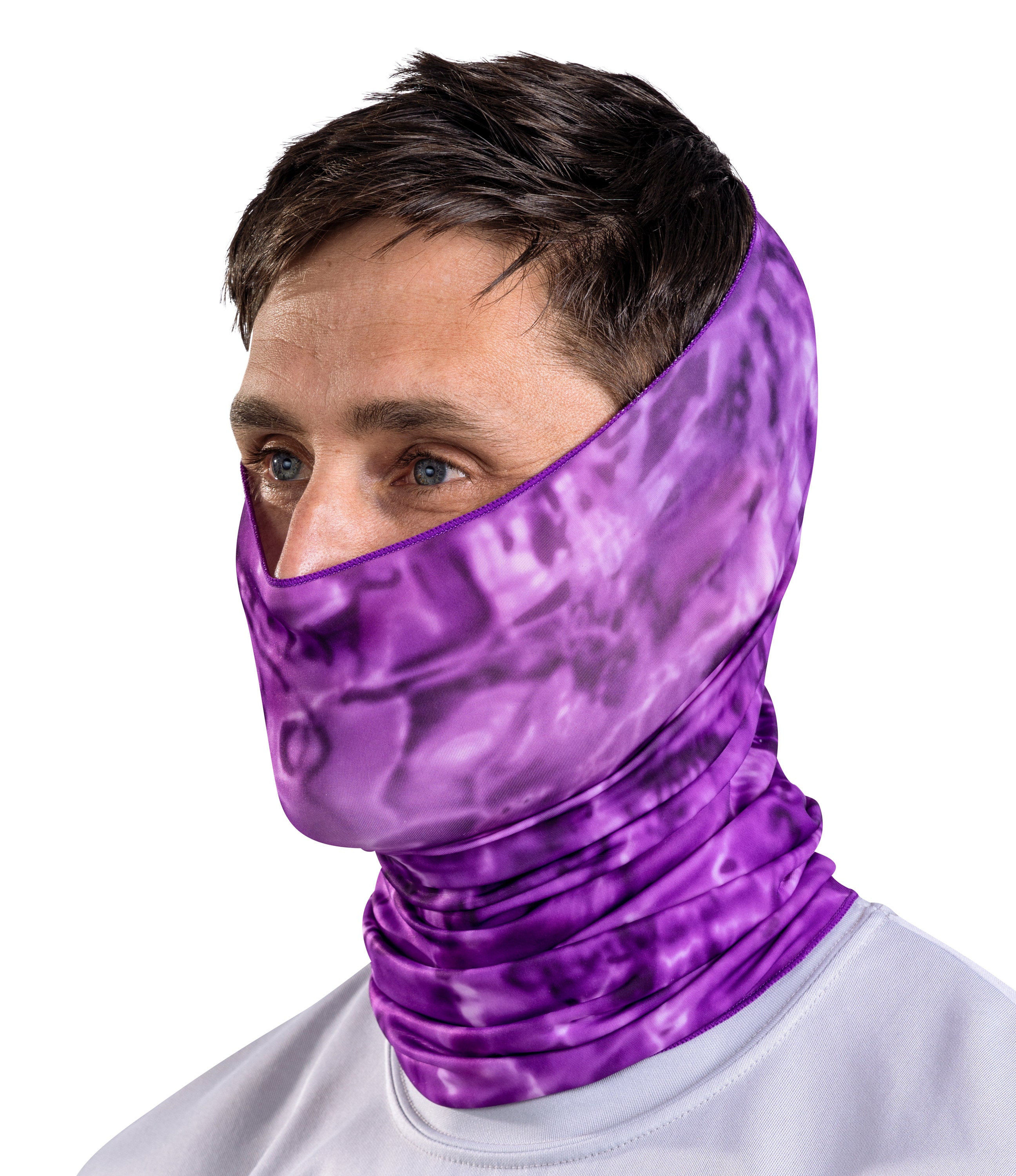 Men's Neck Gaiter In Six Sizes XS 2XL Cooling UPF 50 Sun Protection