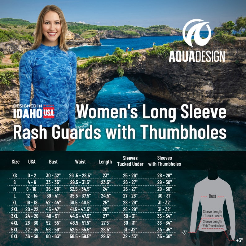 Womens Rash Guard Long Sleeve Swim Shirt UPF 50+ Rashguard for Women - Etsy