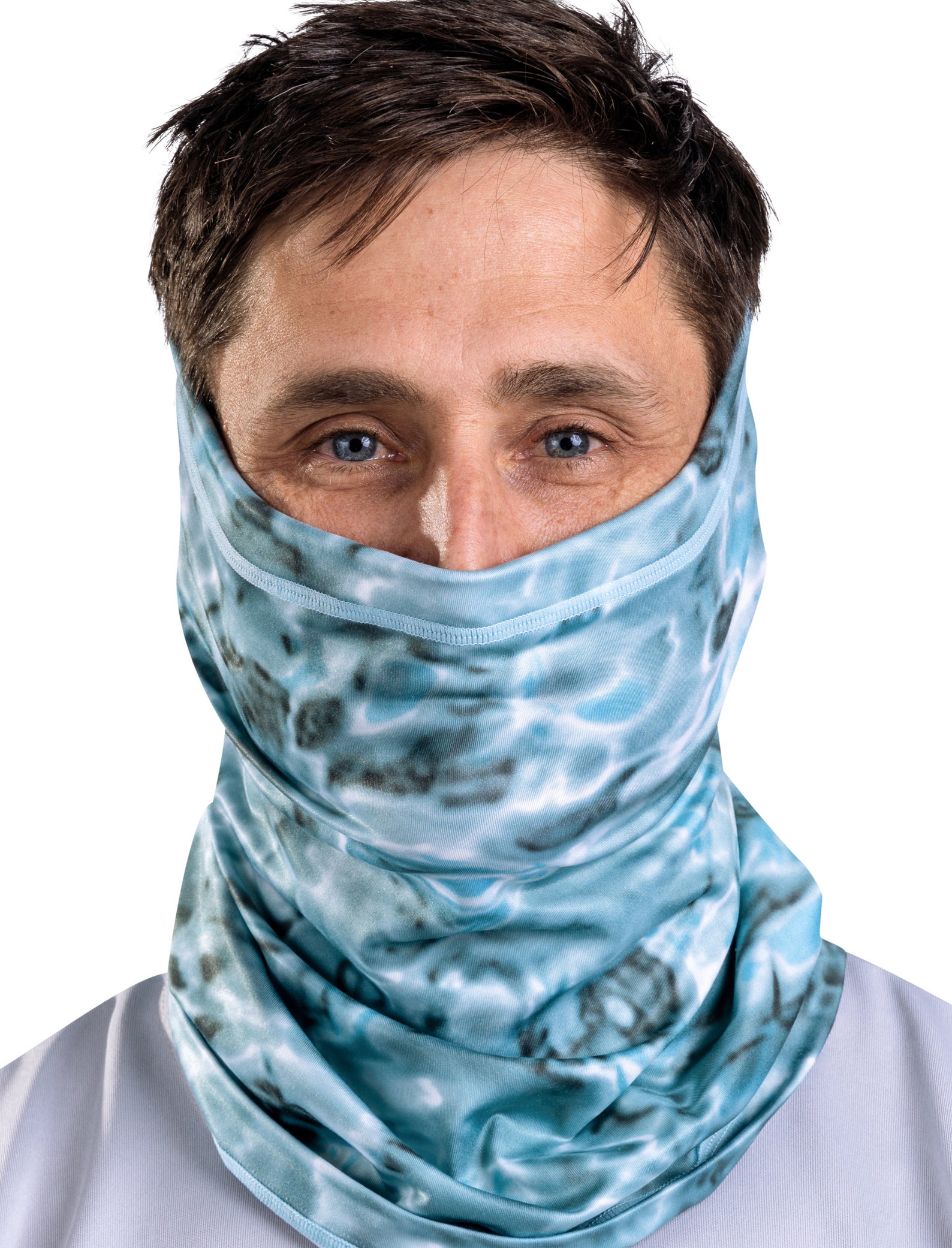 Adjustable Drawstring Neck Gaiter Face Mask Cover for Men Microfleece