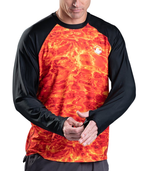 Men's Long Sleeve Rash Guard Shirt UPF 50+ - Sun Protection Quick Dry For Swimming, Running, Fishing - View #9