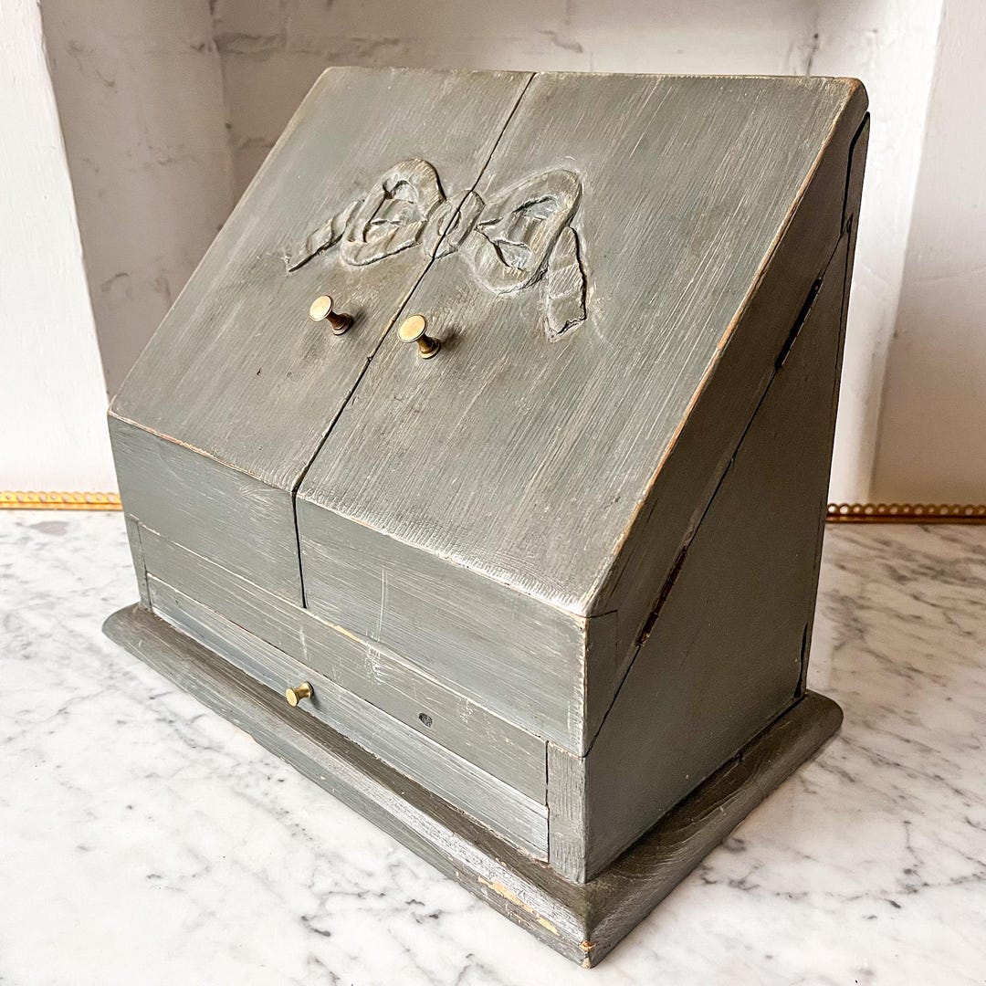 French Letter Rack Vintage French Painted Letter Rack - Antique Letter Holder - Desk Tidy ...