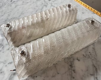 A Pair Of German Mid Century Glass Wall Sconces