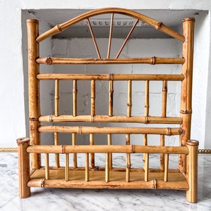 Vintage Bamboo Letter Rack - Antique Letter Holder