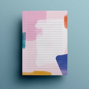 Notepad DIN A5 / 50 sheets / abstract shapes / playful design image 2