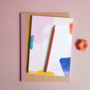 Notepad DIN A5 / 50 sheets / abstract shapes / playful design