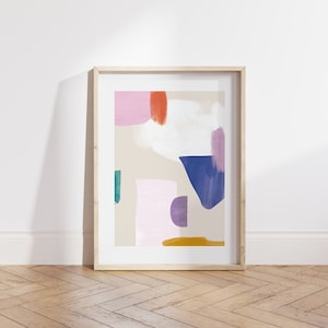 Poster / Art Print Happy / DIN A3 / Recyclingpapier / Bio-Farben / Kunst / abstraktes Design