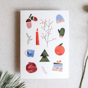 Klappkarte Cosy Christmas, DIN A6, Grußkarte, Illustration Weihnachten