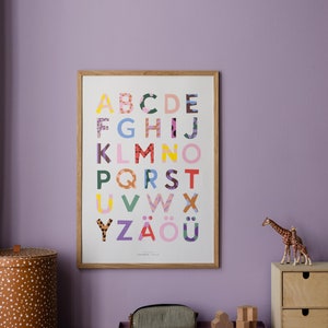 ABC-Poster DIN A2 / In Kooperation mit Mini Cicle / verspieltes Design / Recyclingpapier / Bio-Farben