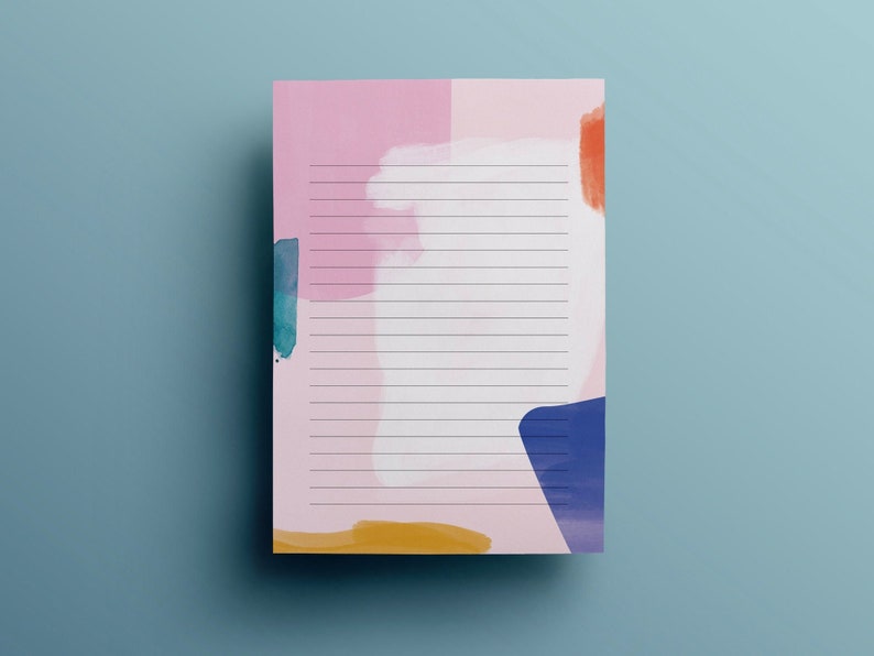 Notepad DIN A5 / 50 sheets / abstract shapes / playful design image 2