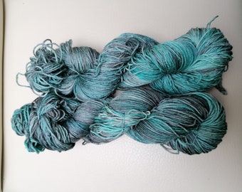 hand-dyed wool with silk