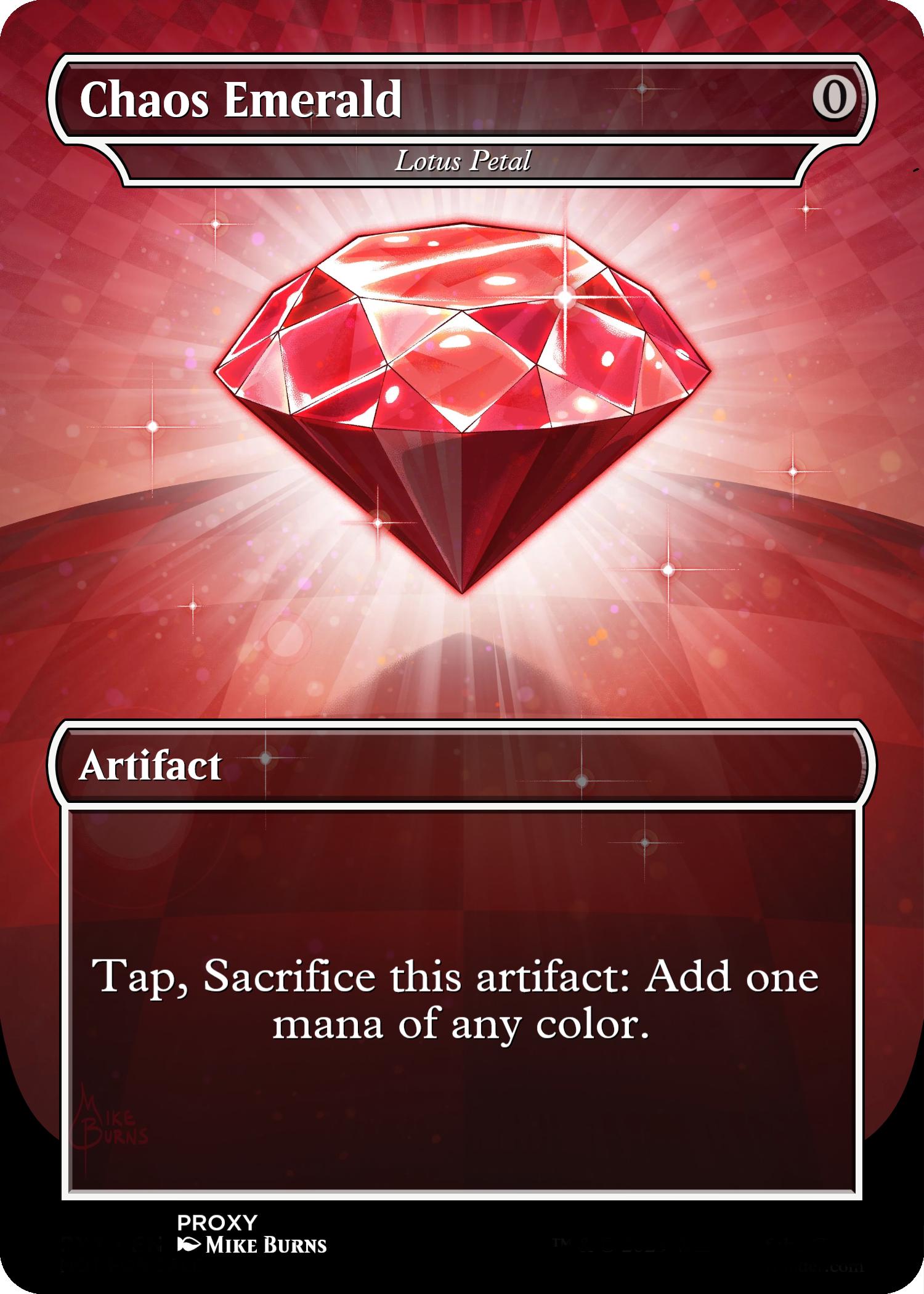 Secret Lair Sonic Foil Proxy With Chaos Emeralds - Etsy