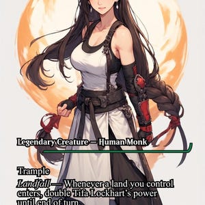 Tifa Lockhart Final Fantasy 7 MTG Proxy Card Base Alt Art Magicfest25