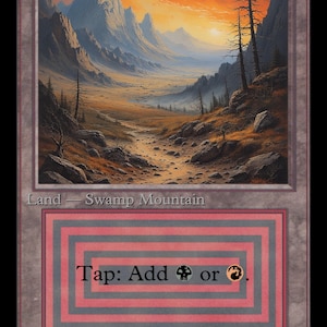 Original Dual Lands - Set med 10 anpassade bilder / spelprov för MTG / Magic Commander