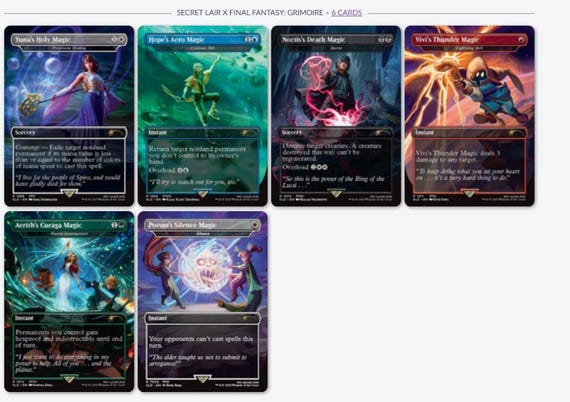 希少 mtg FF アニマ 悲嘆 FOIL Secret Lair ② MTG Secret Lair x FINAL FANTASY Complete FOIL Set *Ready to
