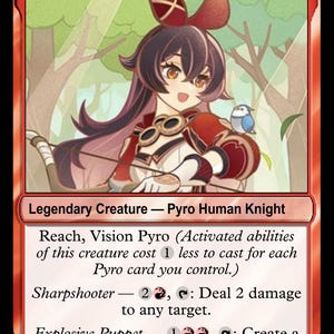 Homebrew: Conjunto personalizado de 316 cartas de MTG Genshin Impact no novo formato da Guilda dos Aventureiros.