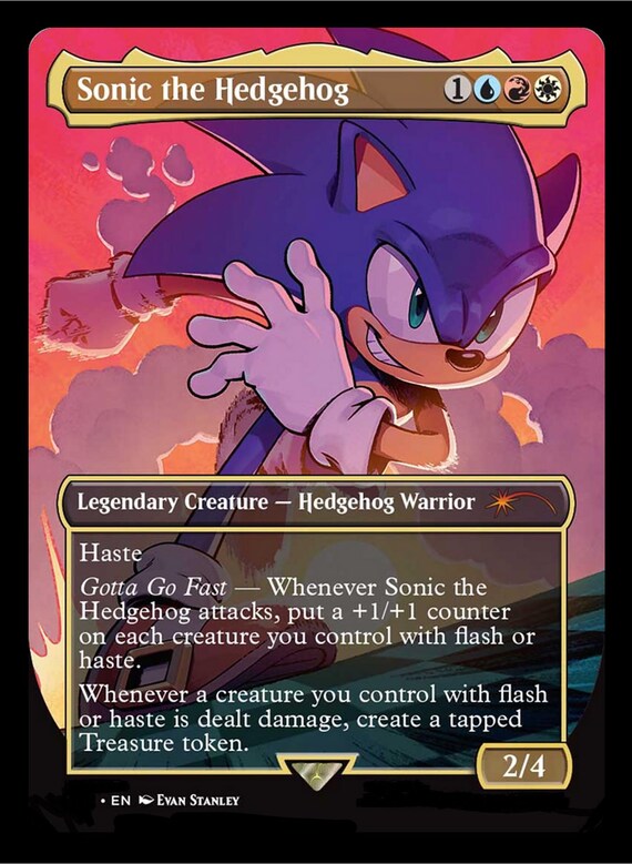 Secret Lair Sonic Foil Proxy With Chaos Emeralds - Etsy