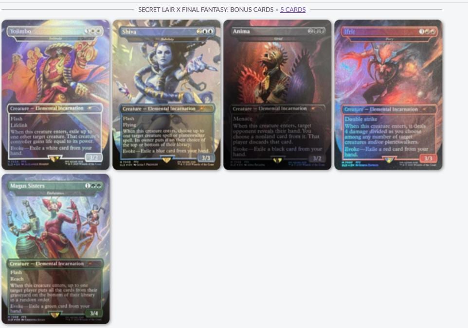 Secret Lair Final Fantasy Proxies Bonus Cards Included - Etsy