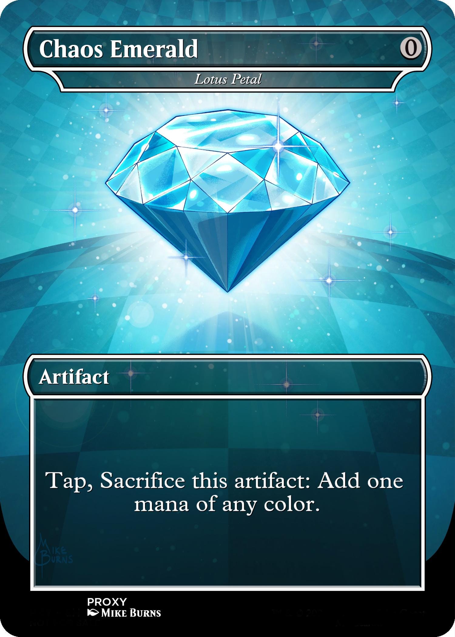 Secret Lair Sonic Foil Proxy With Chaos Emeralds - Etsy