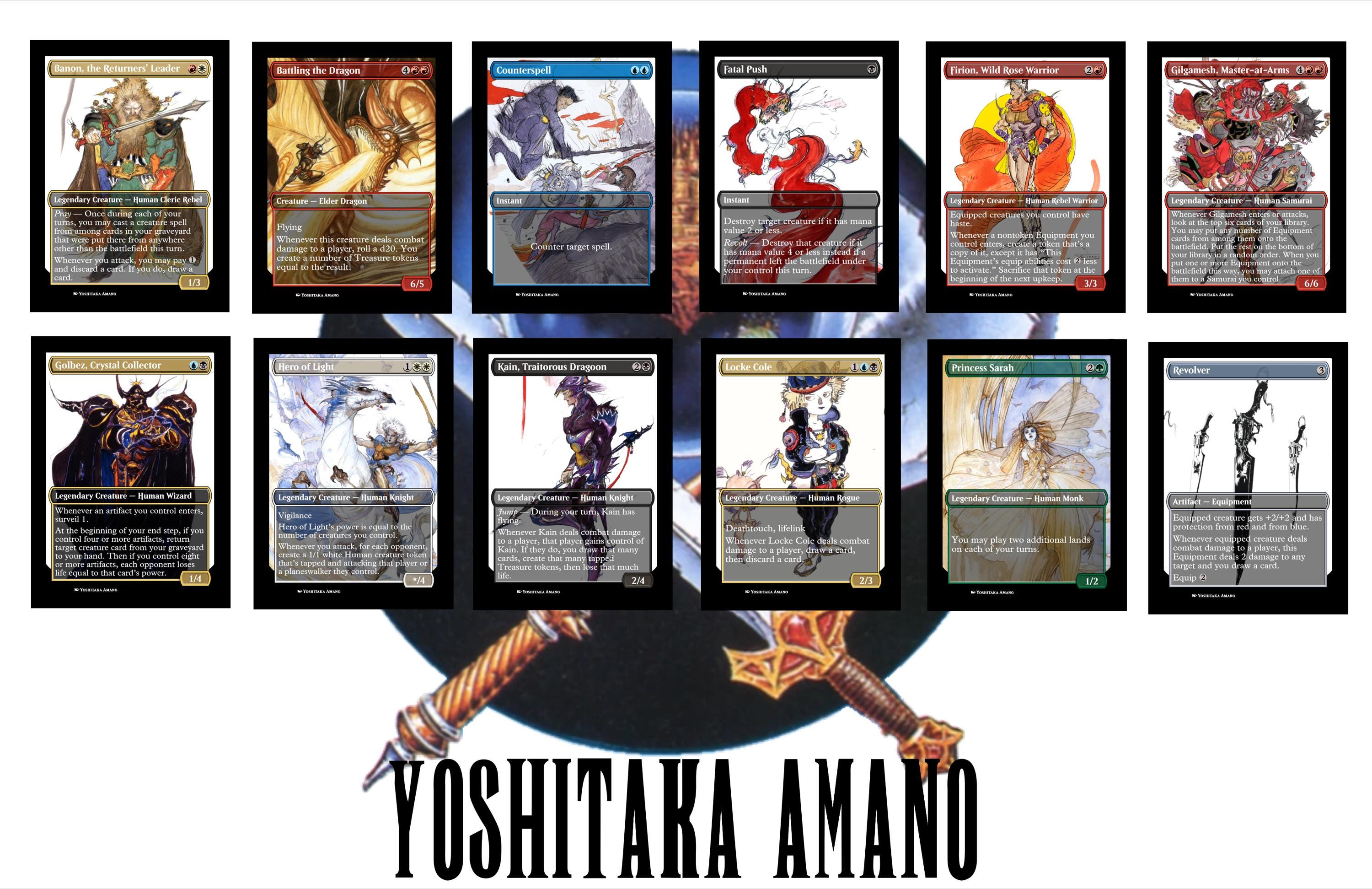 All AMANO Only AMANO Final Fantasy Magic the Gathering Cards - Etsy