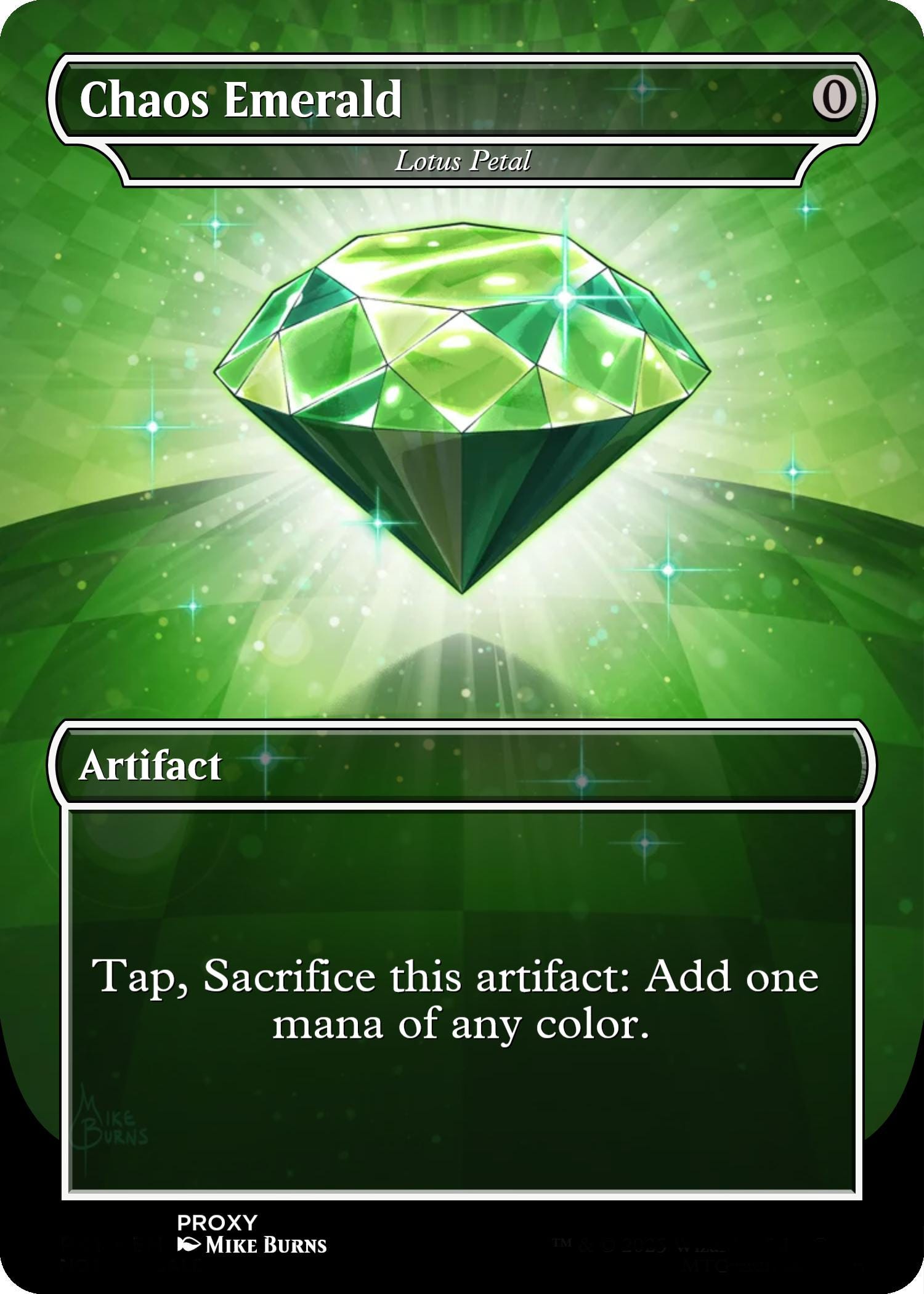 Secret Lair Sonic Foil Proxy With Chaos Emeralds - Etsy