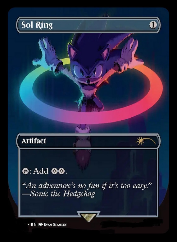 Secret Lair Sonic Foil Proxy With Chaos Emeralds - Etsy