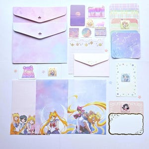 Sailor Moon Customized Stationery Theme Grab Bag: Anime Stickers, Memo Sheets, Envelopes, Journaling