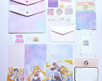 Sailor Moon Customized Stationery Theme Grab Bag: Anime Stickers, Memo Sheets, Envelopes, Journaling