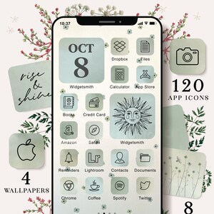 Ios 14 Icons Neutral Rose Brown App Icons Iphone Ios App Icons Etsy