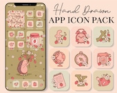 Strawberry App Icons, Cottagecore iOS 14 Icons, Summer iPhone Icons, Vintage App Covers, Highlight Icons, Android App Icon Bundle, 210409