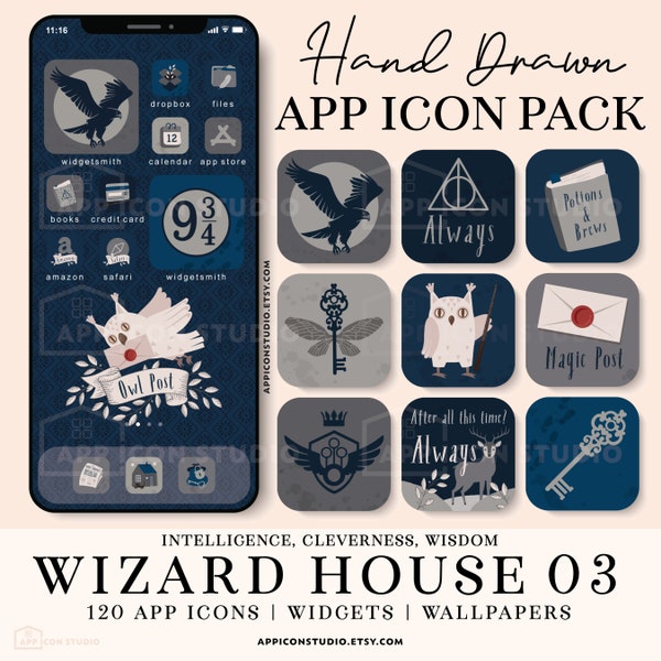 Wizards iOS Icons Apps iPhone Magic Wizard House Icons Pack iOS14 Home Screen Widgets App Covers, Wizarding Instagram Highlights, 221016