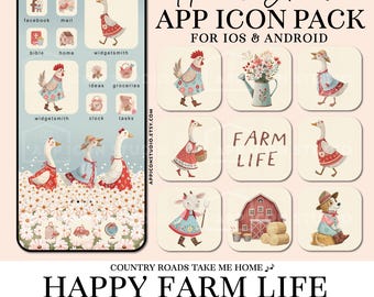 Apple Shortcuts Icons Aesthetic Light Blue iPhone Icons Custom Farm iOS Icons Phone Wallpaper Aesthetic Background Android Widget, 250401