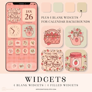 This Strawberry Aesthetic App Icon Pack comes with hand drawn Icons, Widgets and Wallpapers. Use it to customize your Home Screen and to create a whole new look of your device. An easy to understand Installation Guide with Images is included.